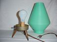 Atomic Tripod Turquoise/Aqua Bkue Plastic TV/Table Lamp-5