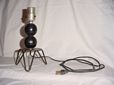 Vintage Two-Ball Black Tripod Table Lamp