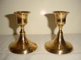 Vintage Brass Candle Holders (Pair)