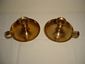 Vintage Brass Candle Holder with saucer and handle (pair)