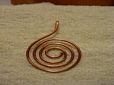 Hand Made Celtic Spiral Design Oval Copper Pendant 1