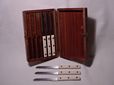 Vintage 6 Piece Steak Knife Set in Wooden Box